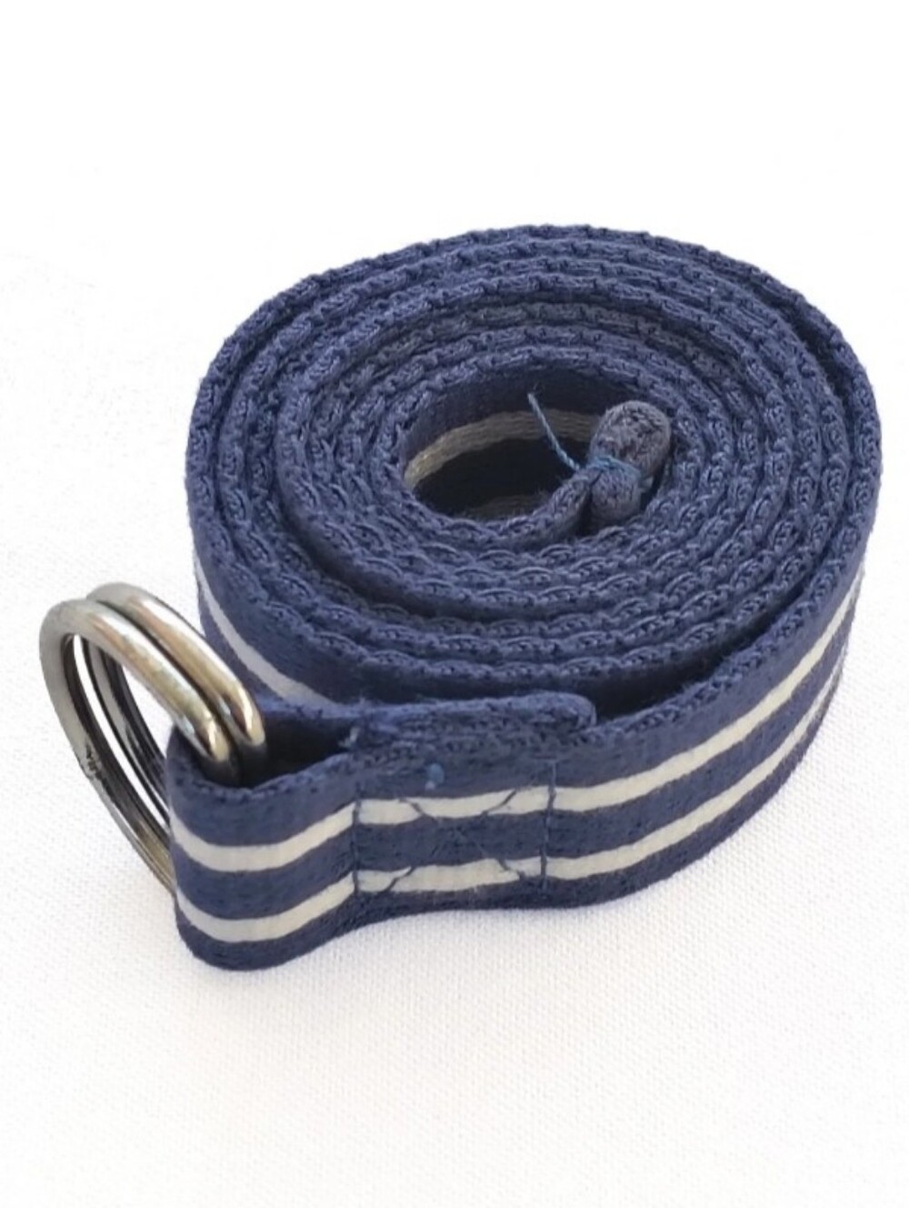 Boy's Polo Ralph Lauren Royal Blue Striped Canvas Belt With D-ring Hoop